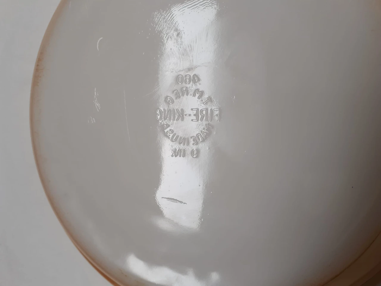 Peach Lustre Glass Vintage Fire King Pie Plate - image indicator(3)