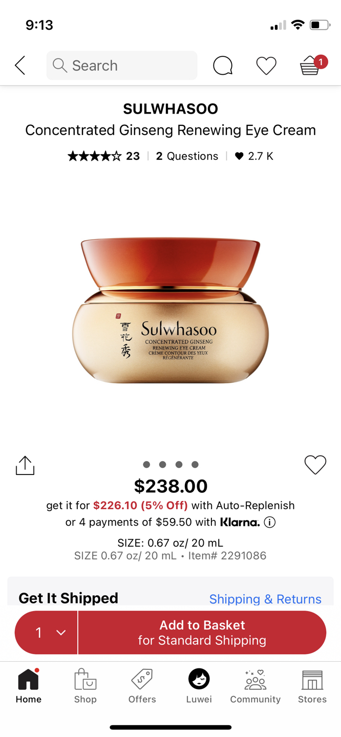 Sulwhasoo Eye Cream Mini