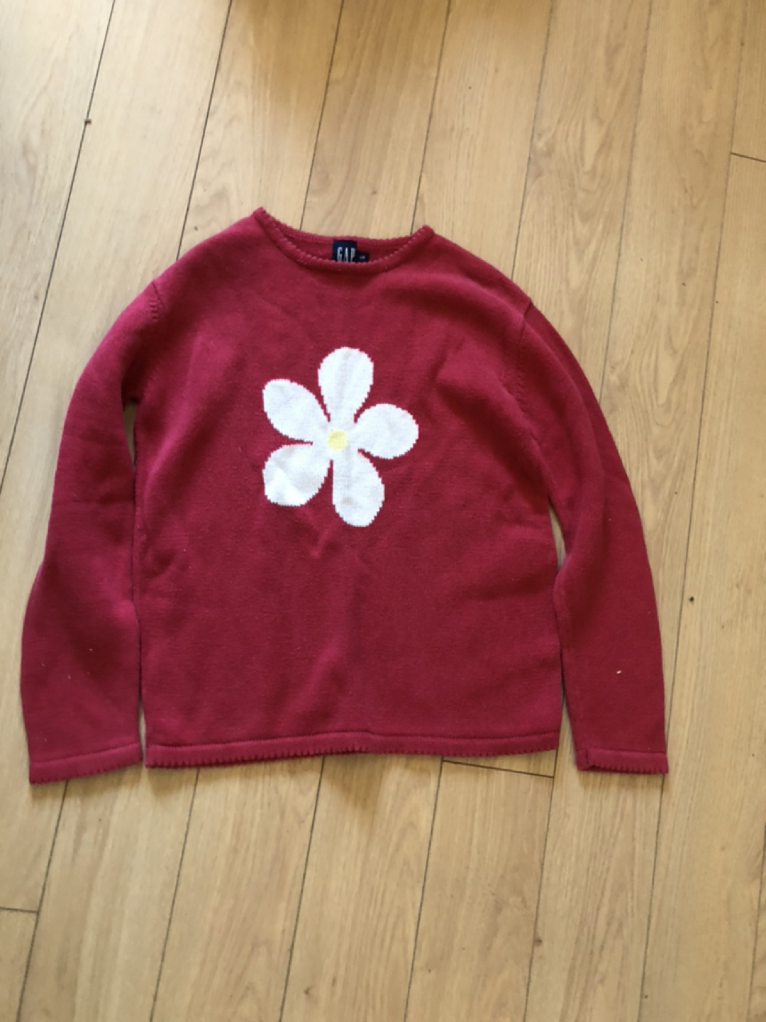 GAP flower power sweater. thumbnail