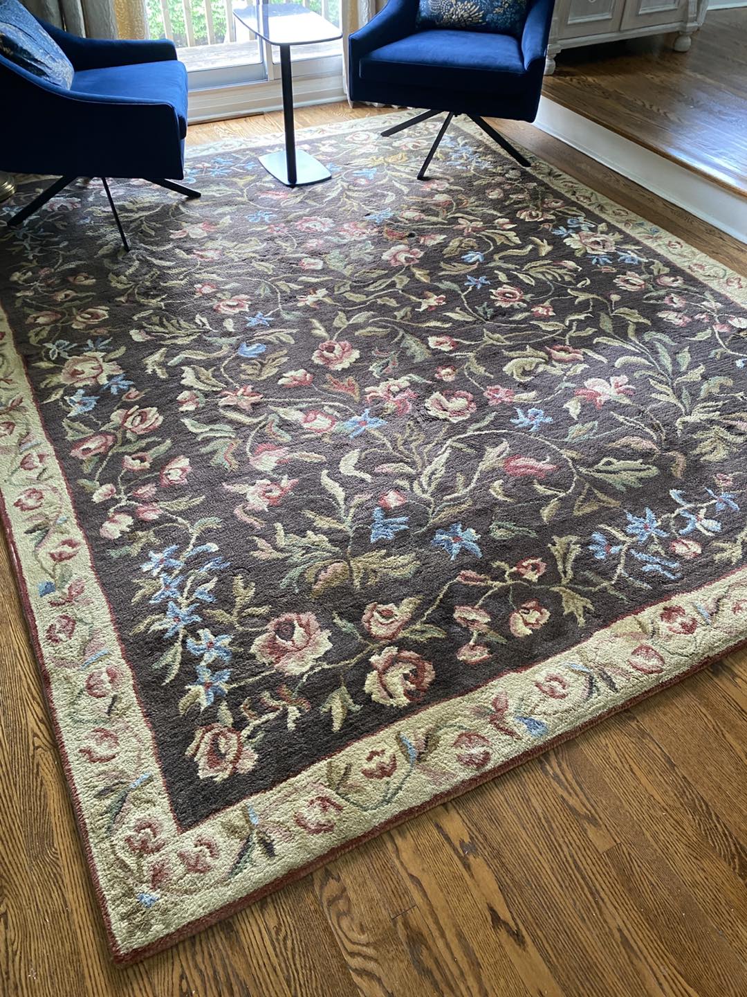 THICK WOOL RUG 8 X 10 INCLUDING UNDERPAD