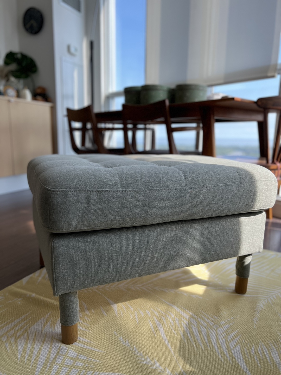 Moving sale! IKEA Morabo Footstool in Gunnared light green color - photo 3