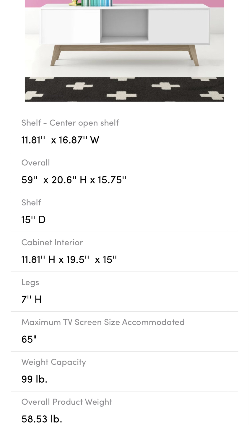 TV Stand, Like New - photo 3