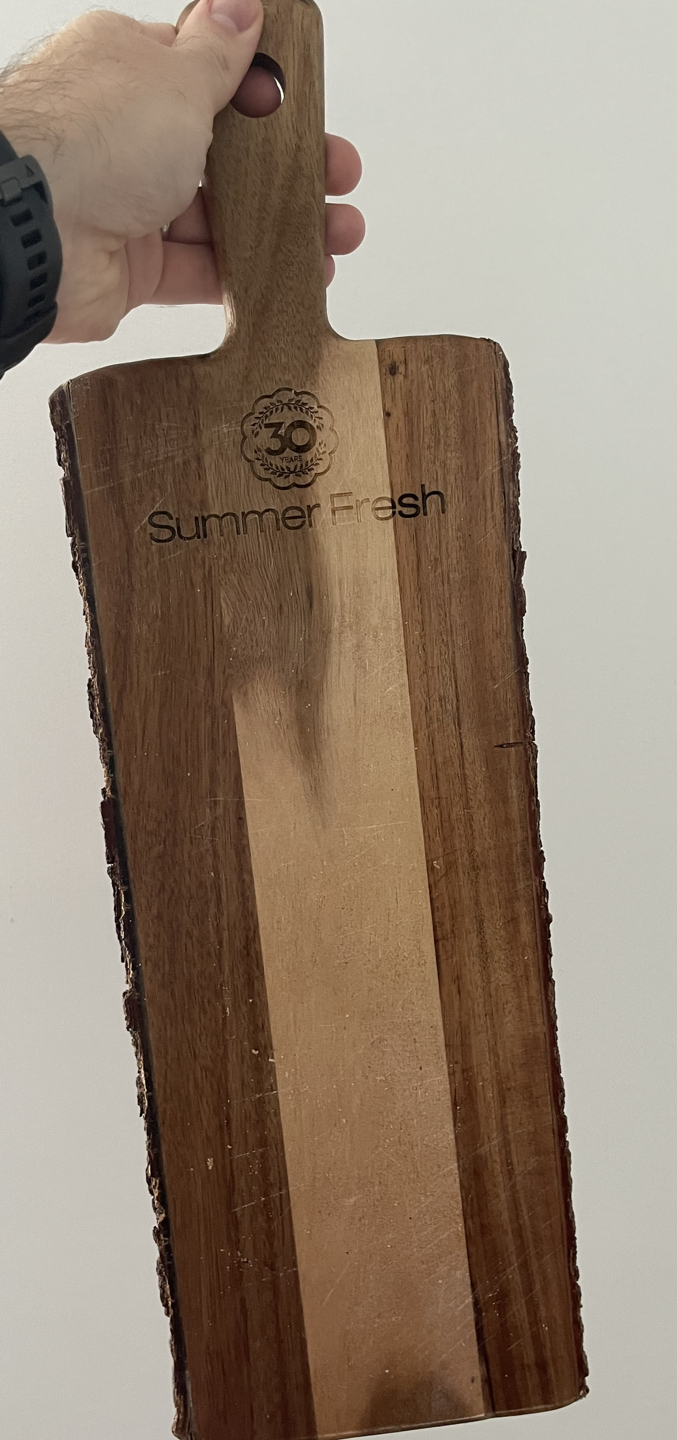 Wooden charcuterie board #freecycle thumbnail