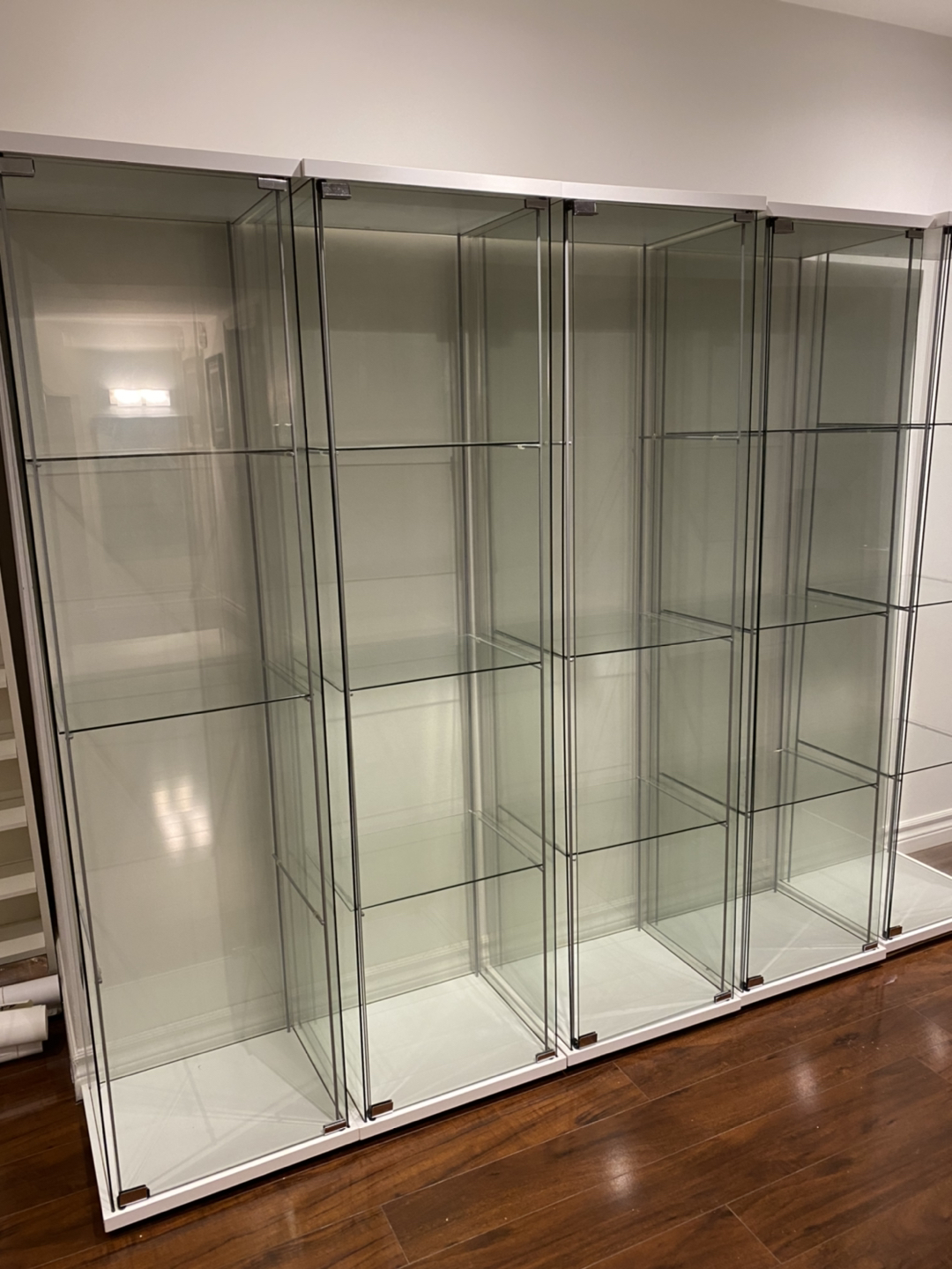 IKEA Detolf glass cabinets