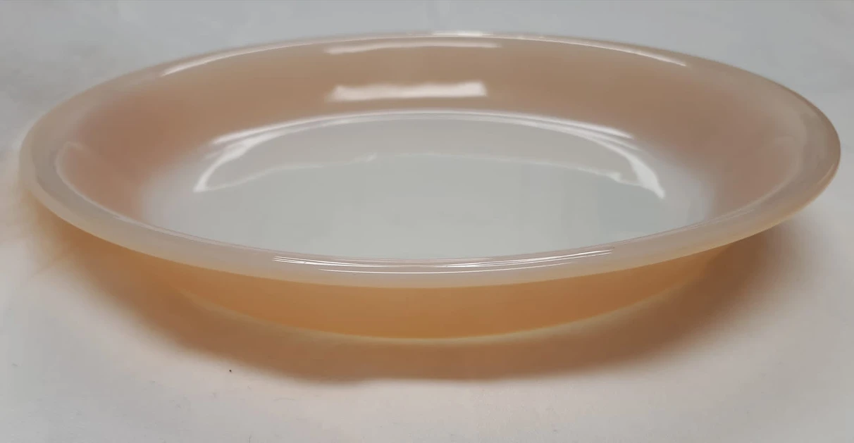Peach Lustre Glass Vintage Fire King Pie Plate - thumbnail