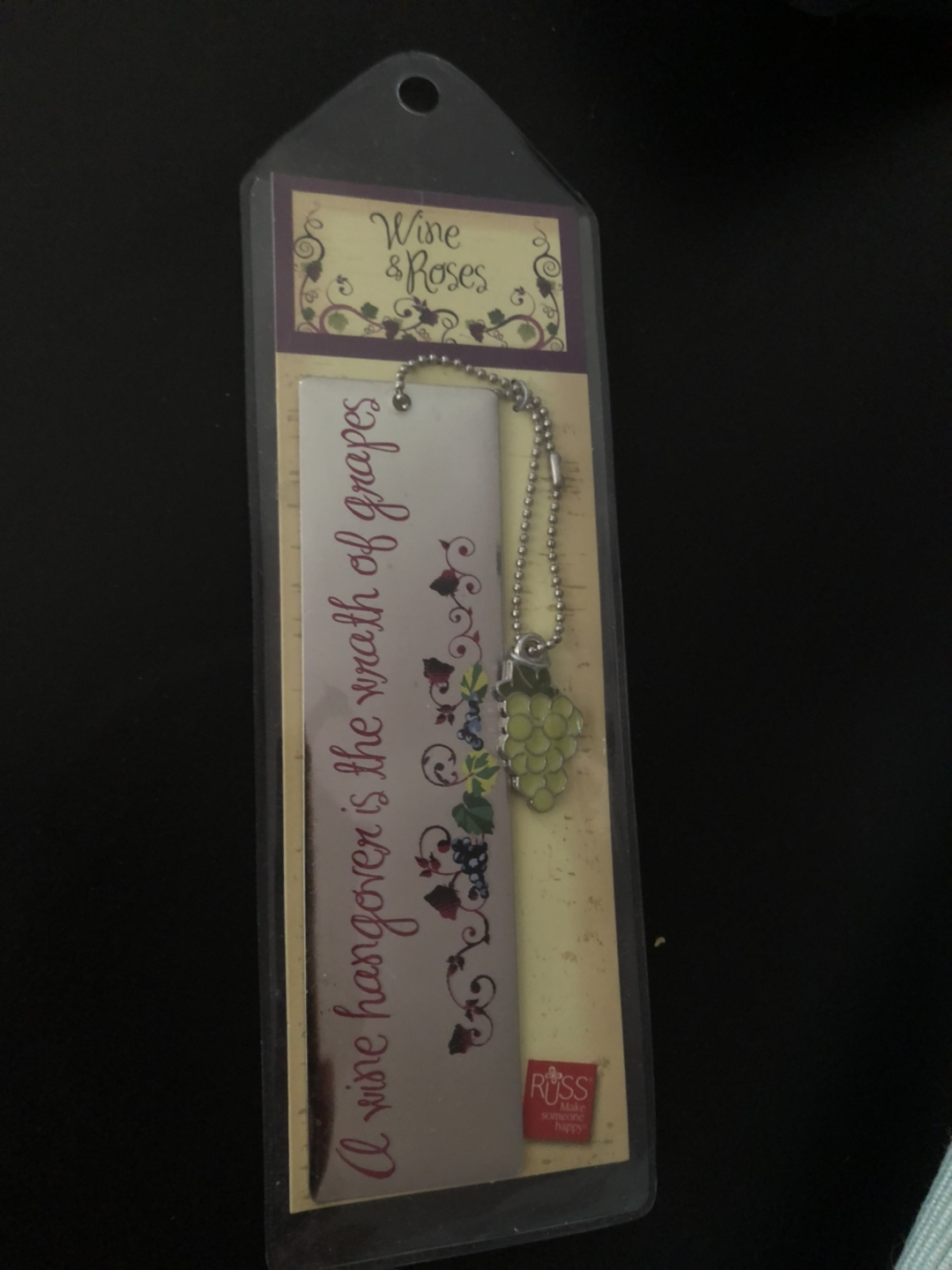 #freecycle metal bookmark for wine lovers