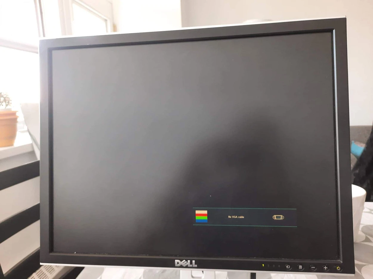 Dell monitor + a startech display port to DVI-D adapter thumbnail
