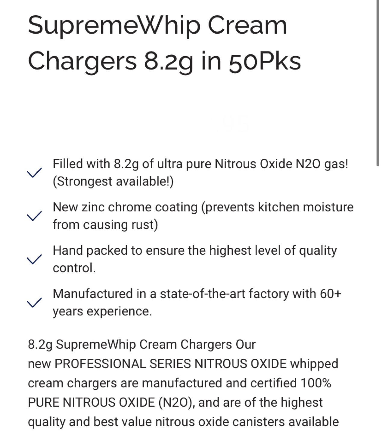 “SupremeWhip” chargers 8.2g  in 50 packs - photo 2