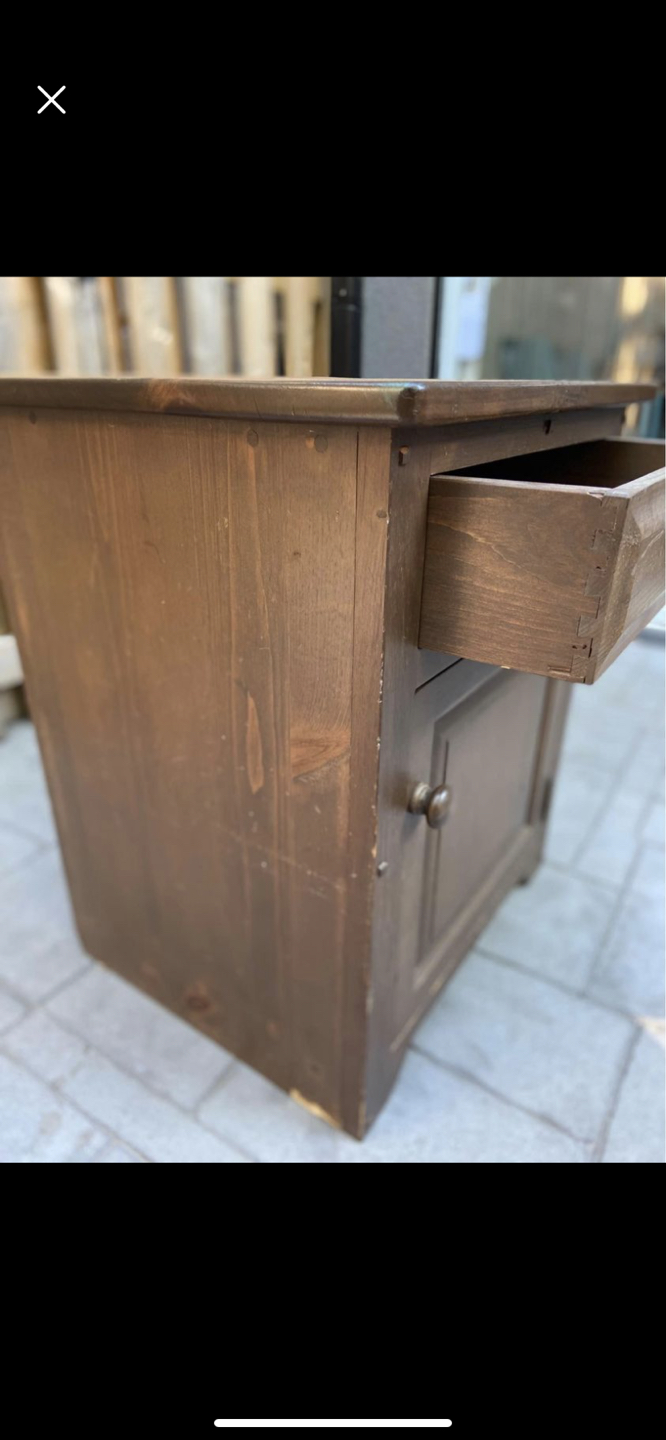 Antique Solid Wood Side Table - photo 3