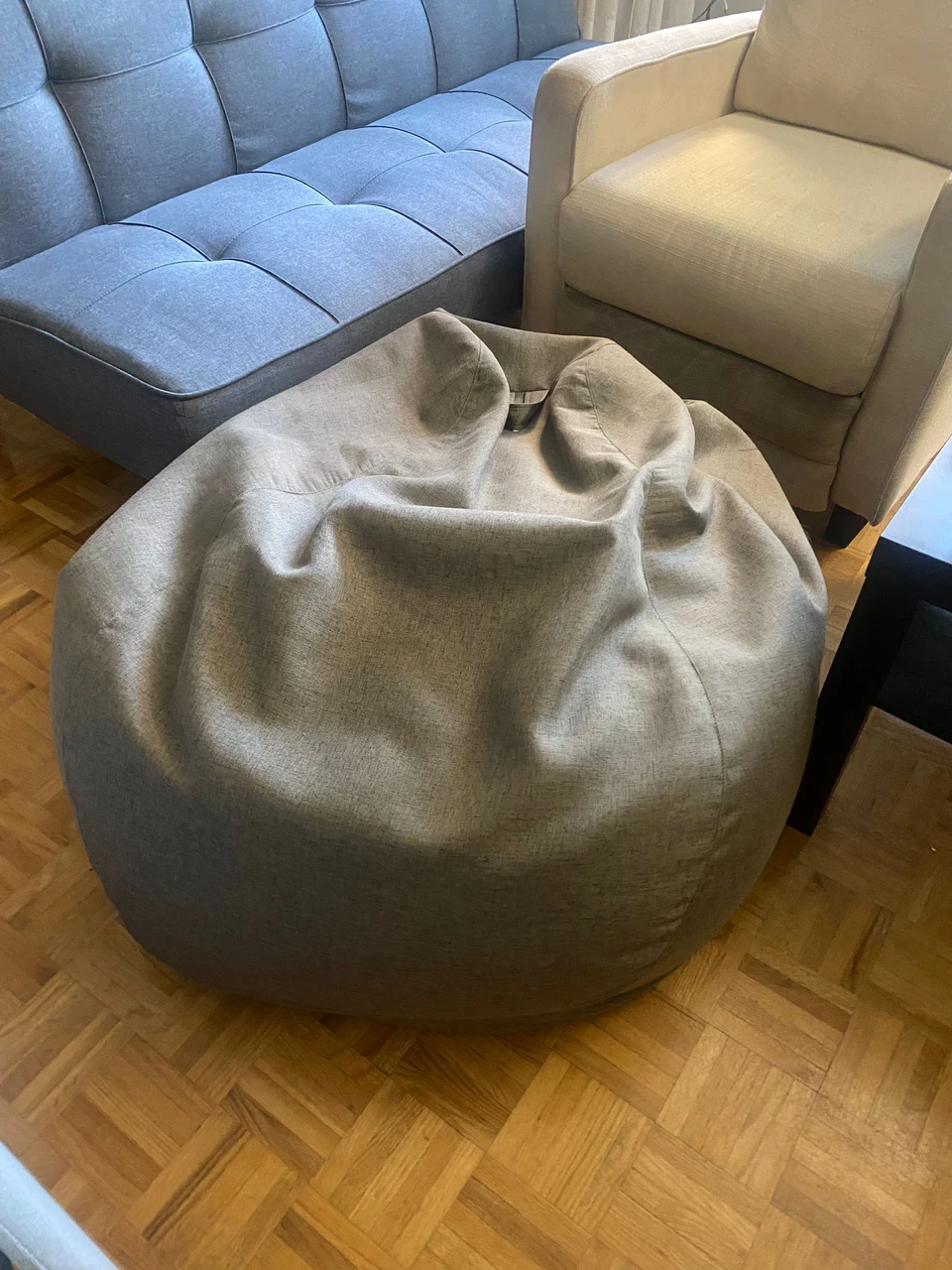 large grey bean bag thumbnail