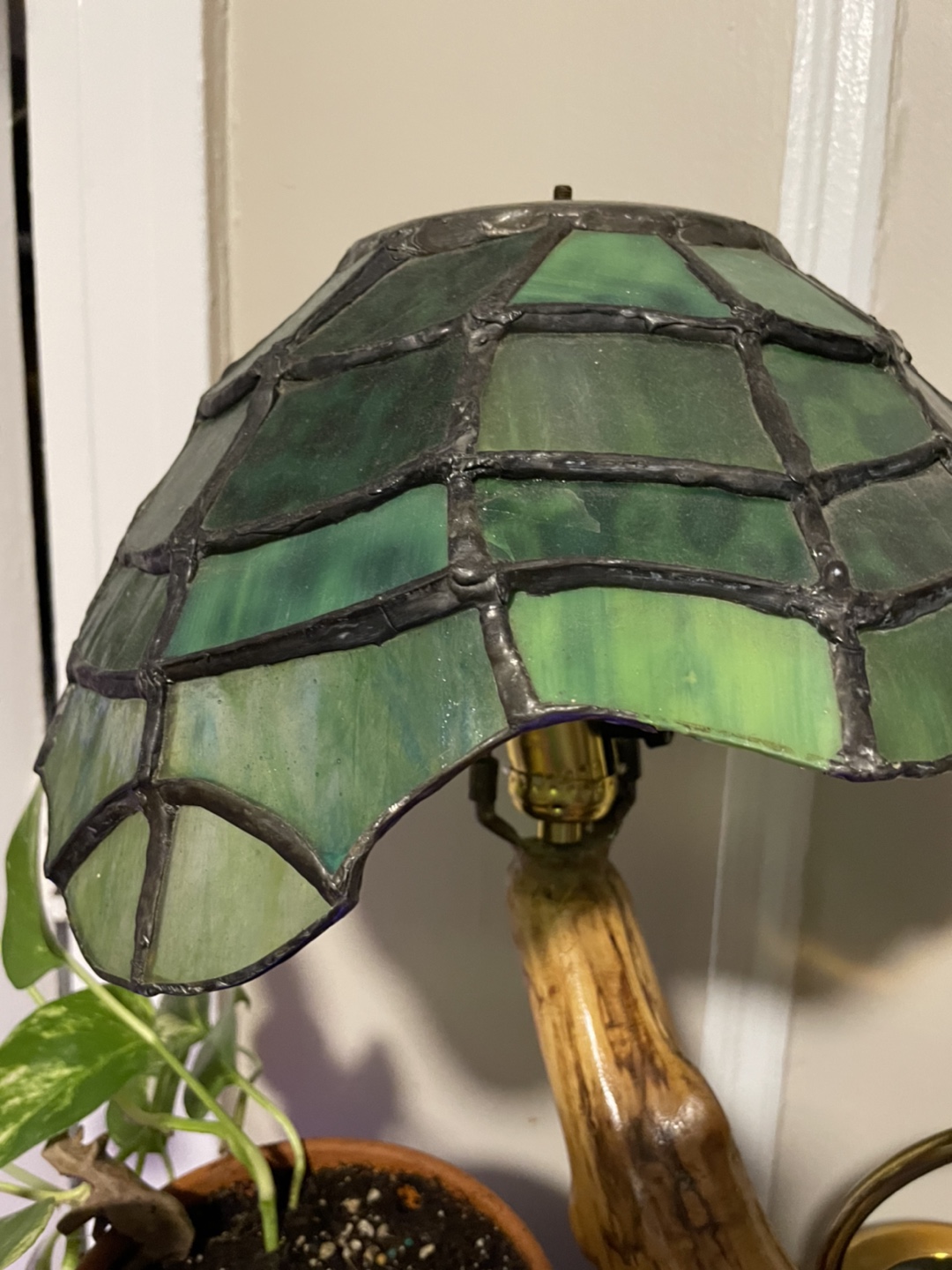 Handmade Stain Glass “tree” lamp - photo 2