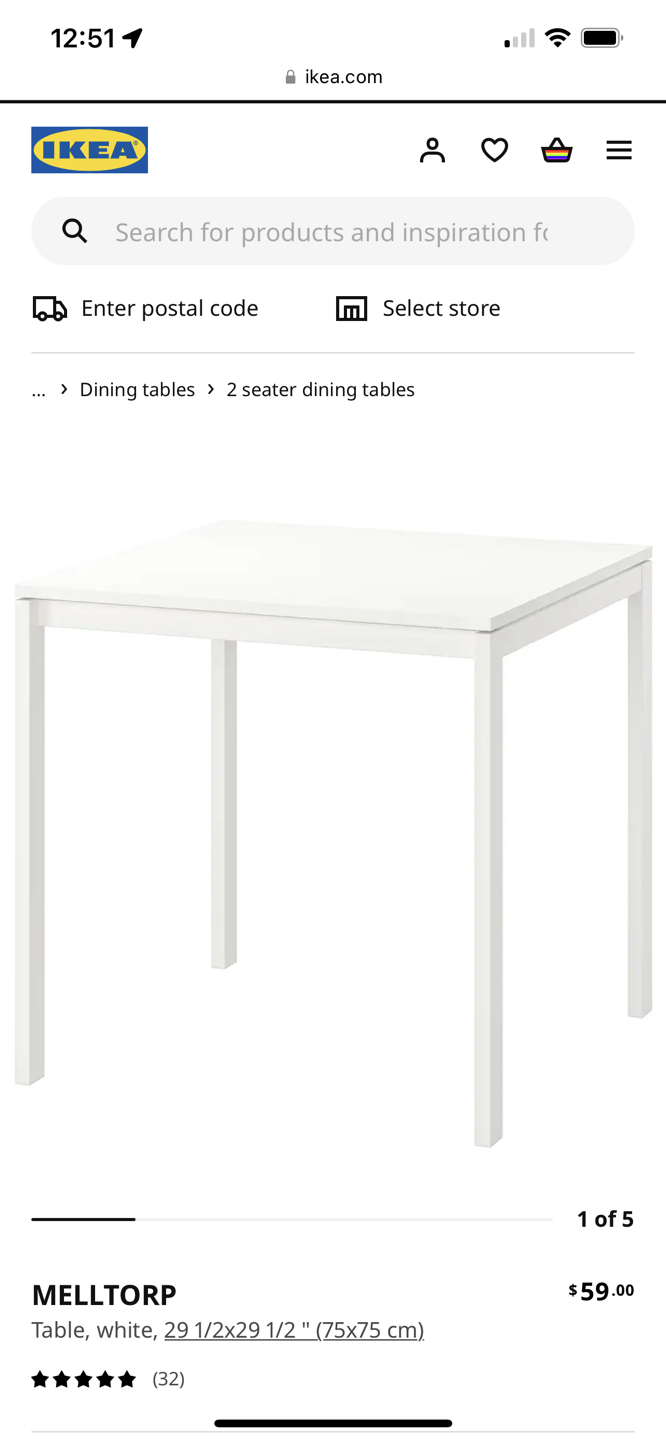 White Ikea Table