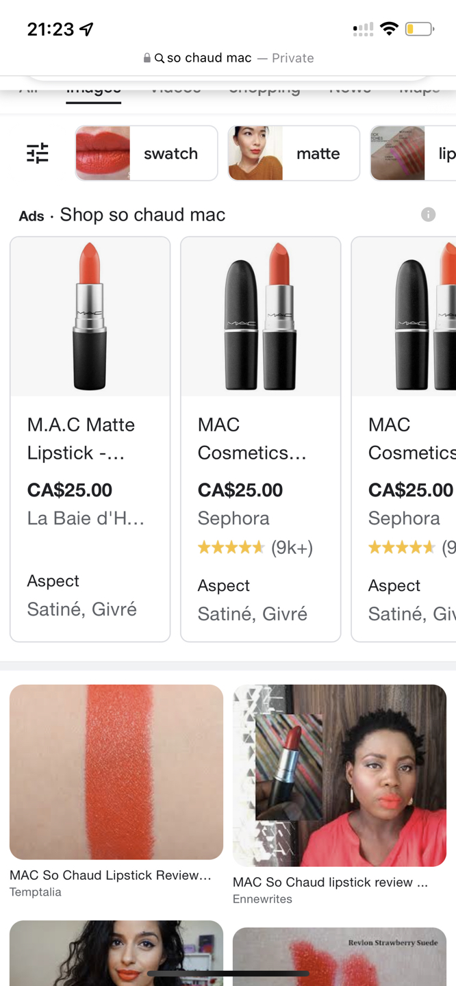 Brand New MAC Matte Lipstick 615 So Chaud