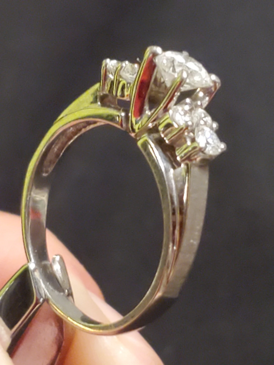 Diamond Ring  14kt white gold - photo 5