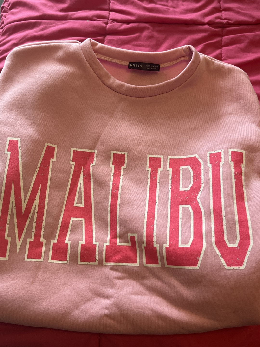 Oversized baby pink crew neck - photo 2