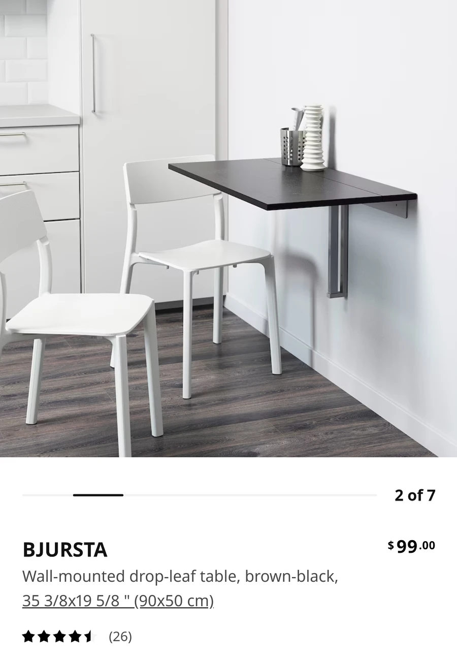 bjursta wall mounted table - photo 2