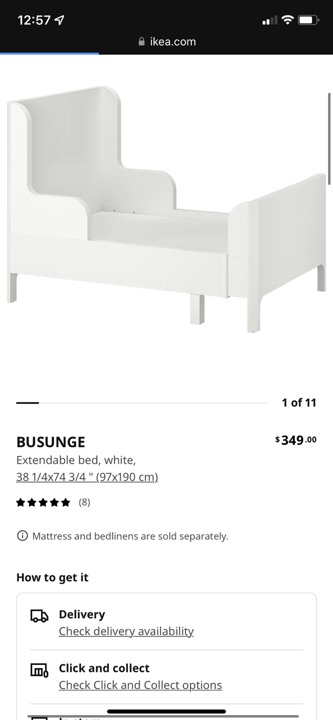 Ikea kids bed frame and mattress