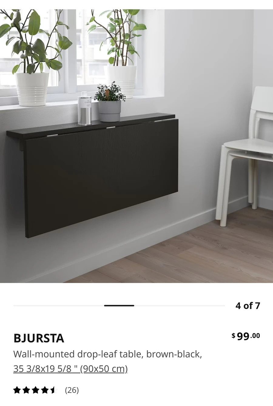 bjursta wall mounted table