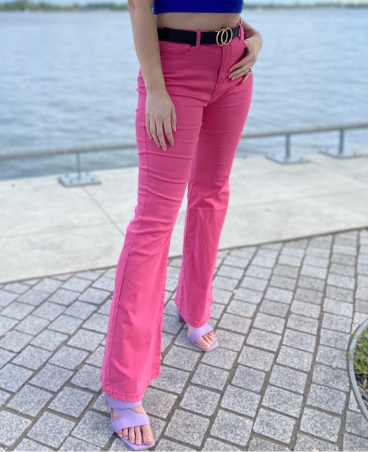 Pink flare pants - photo 3