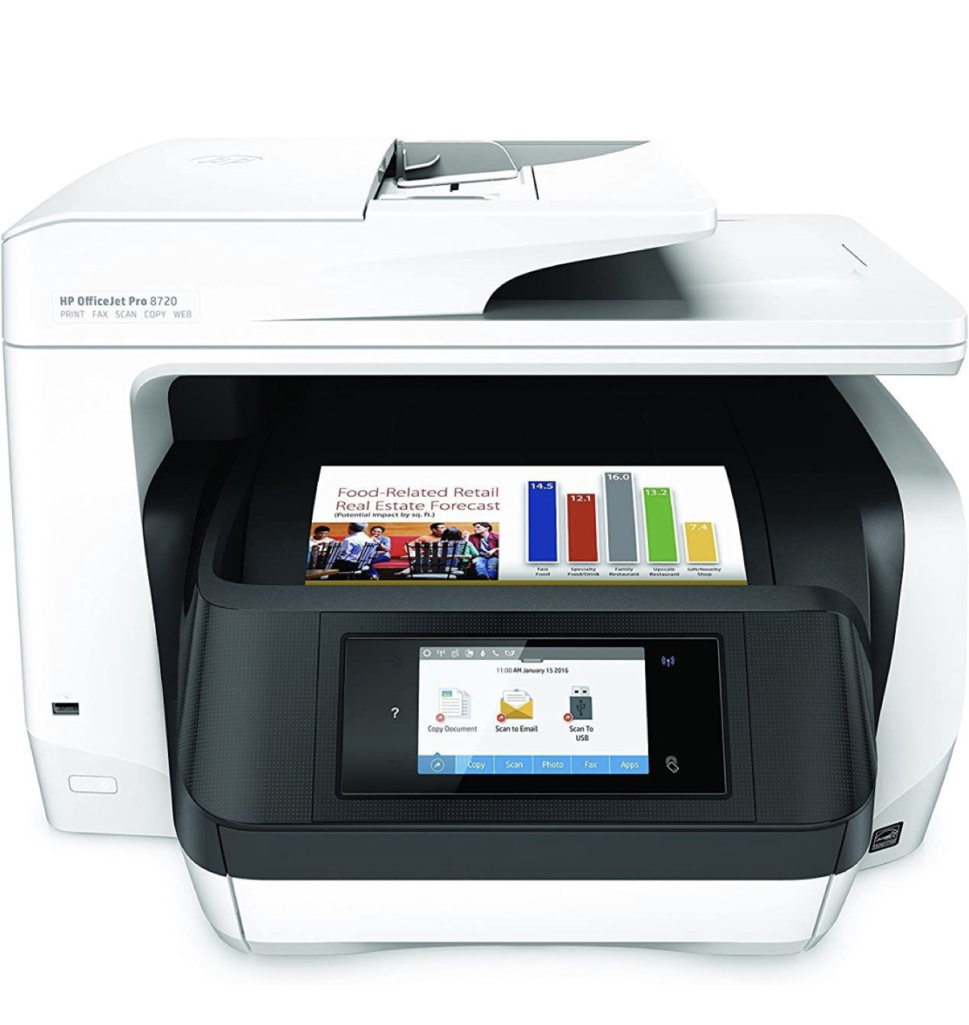 HP OfficeJet Pro 8720 All-in-One Printer, White thumbnail