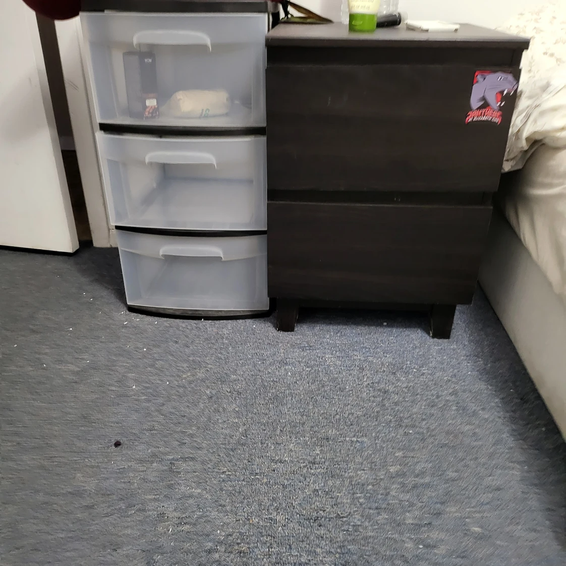 Storage boxes and side table