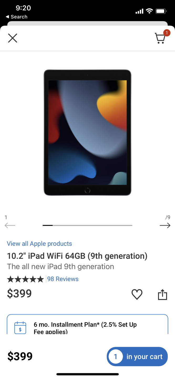 iPad 9th generation