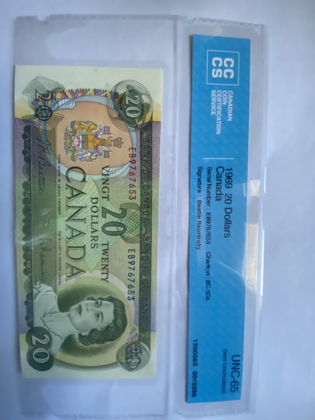 2 In Sequence 1969 Canada $20 Dollar UNC Notes🍀 image indicator(2)