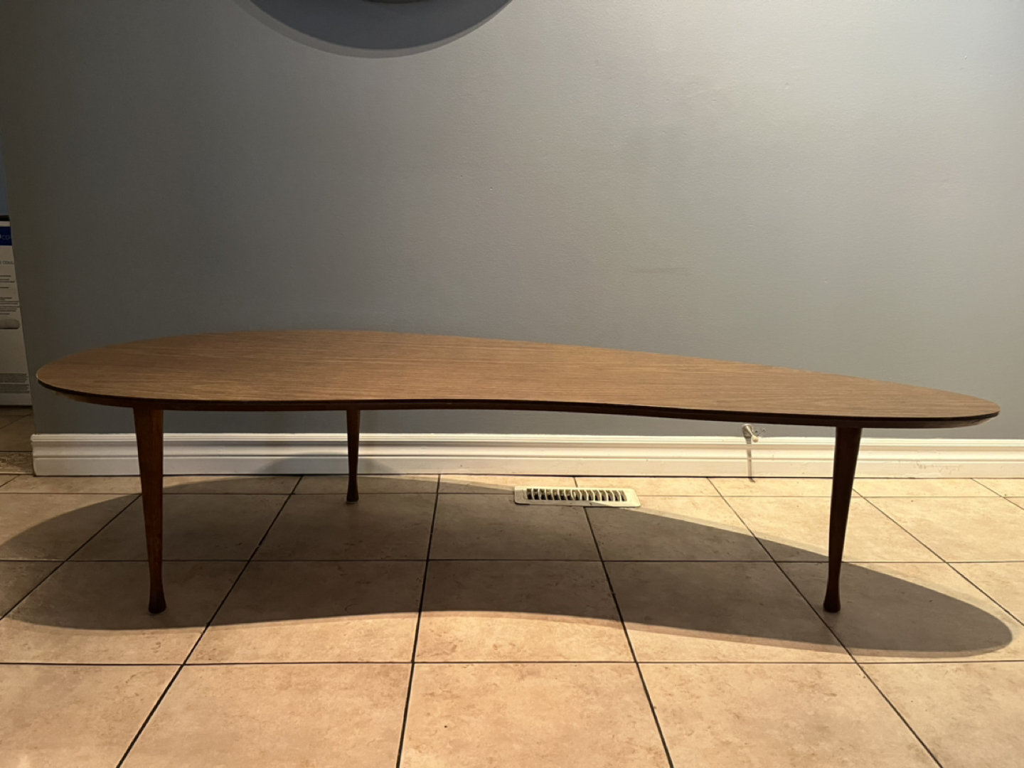 Vintage retro kidney shaped coffee table thumbnail
