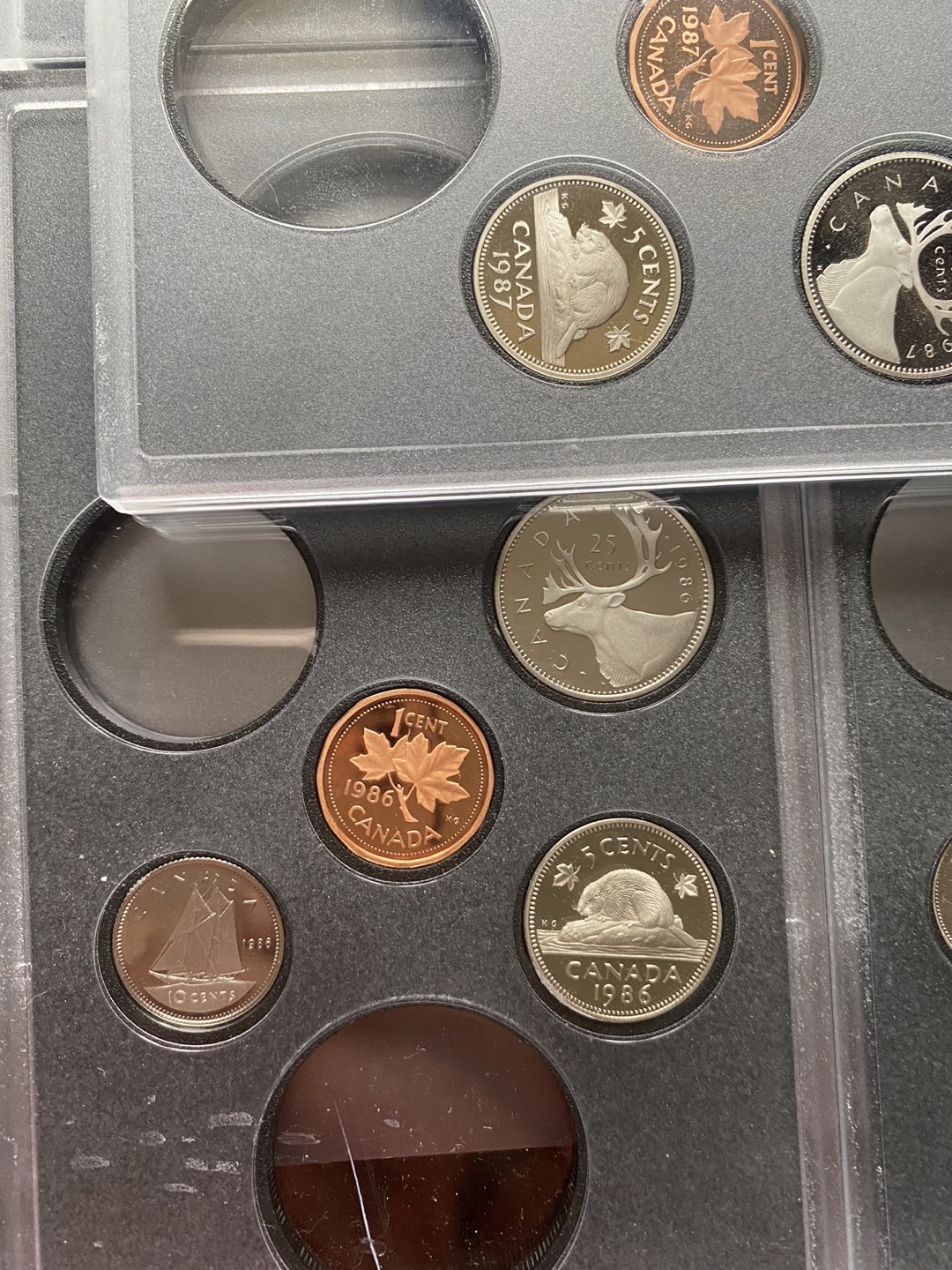 9 Partial Canada Specimen UNC coin sets 1970s/80s🍀 image indicator(5)