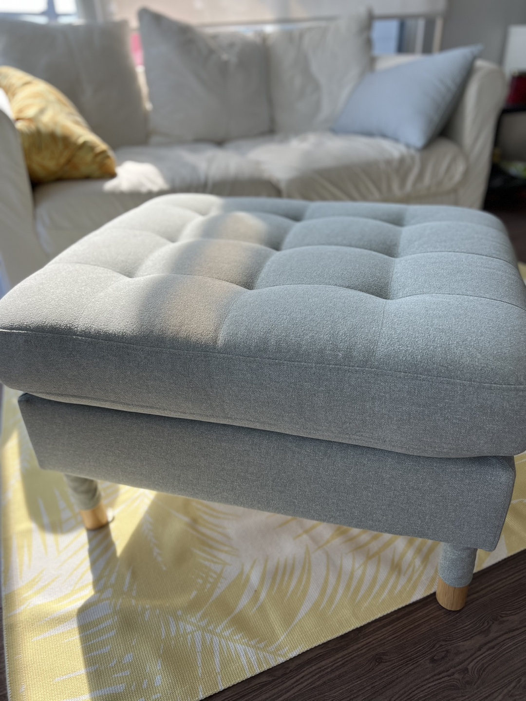 Moving sale! IKEA Morabo Footstool in Gunnared light green color - photo 2