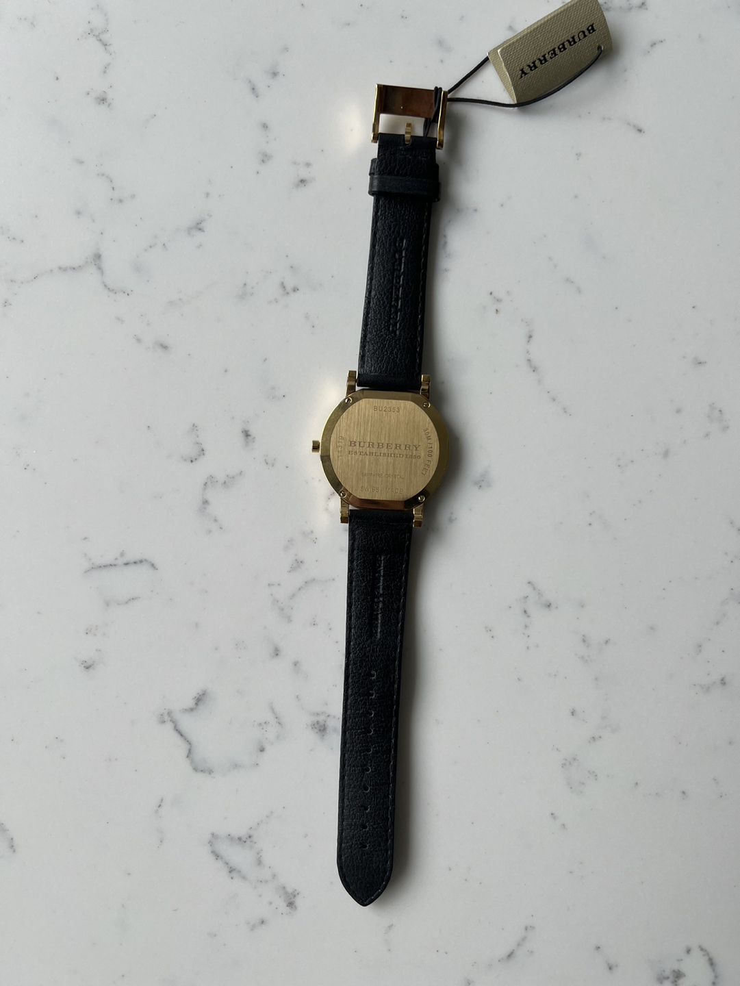 Burberry men’s black leather watch - photo 5