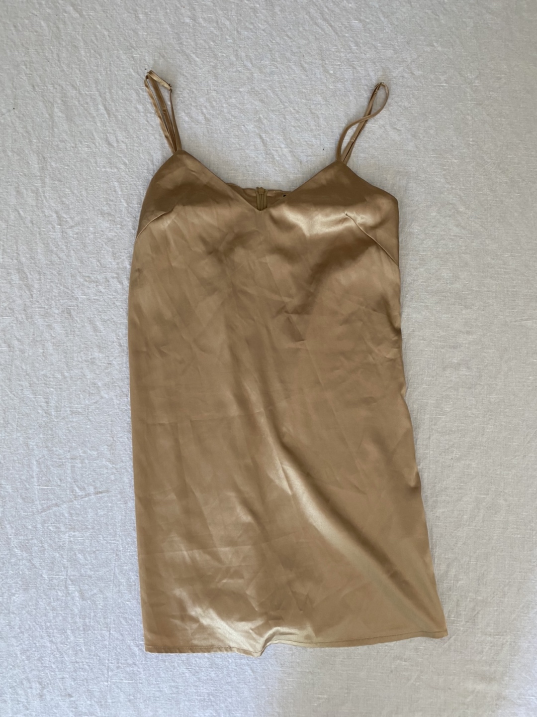 Gold slip dress (like new)