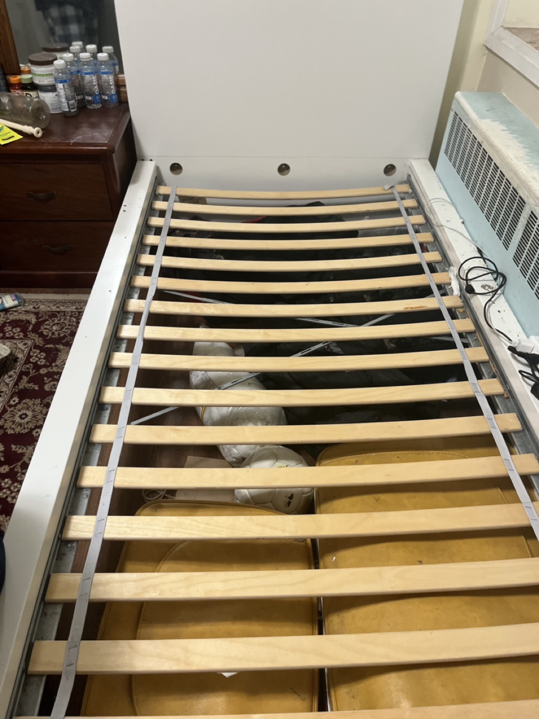 IKEA bed frame high -white thumbnail