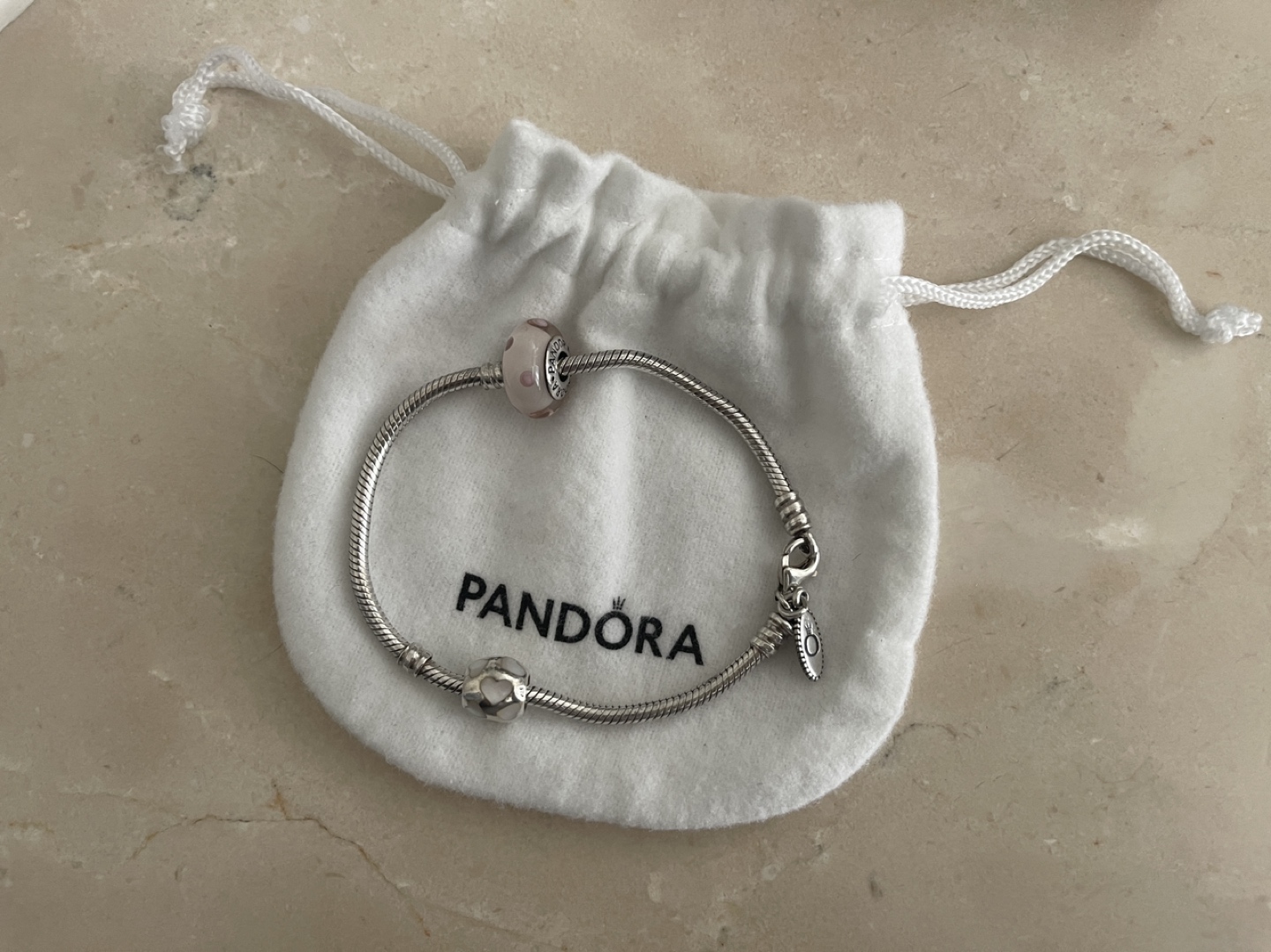 Pandora bracelet with charms thumbnail