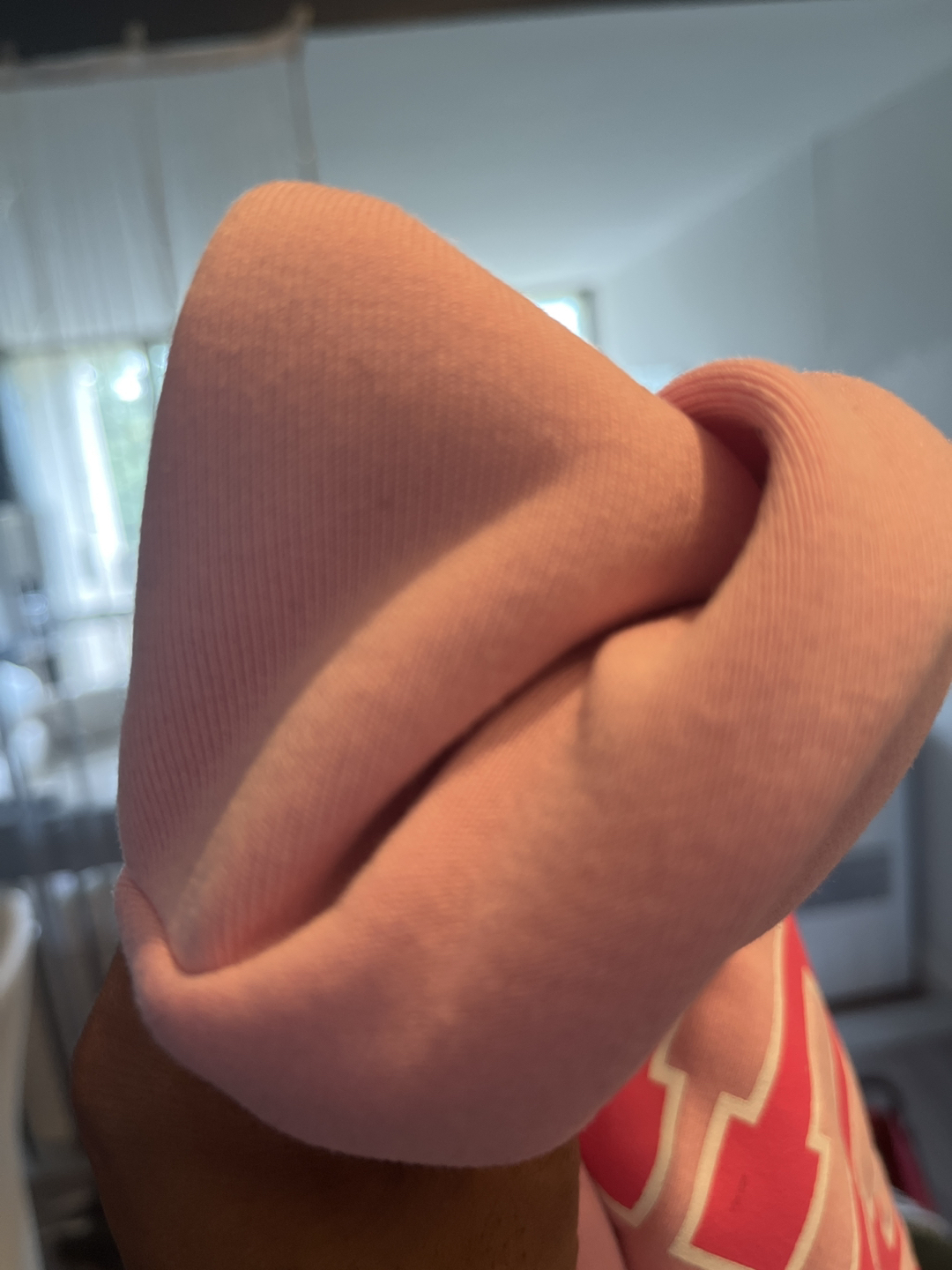 Oversized baby pink crew neck - photo 3