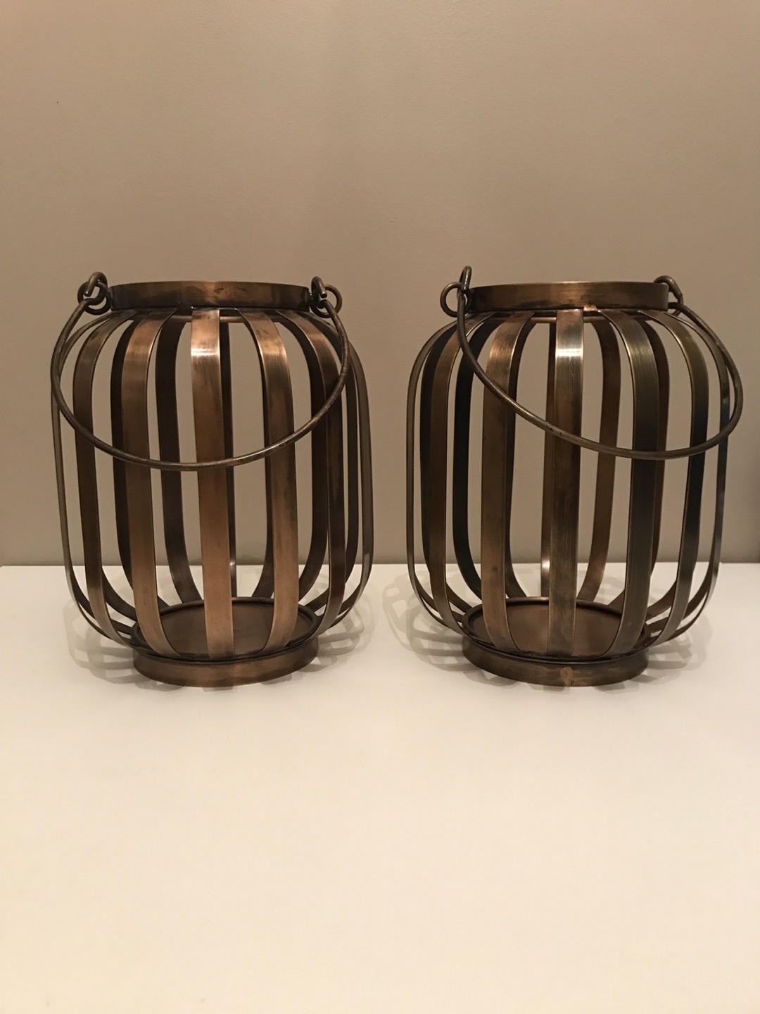 Large metal candle holders/lanterns thumbnail