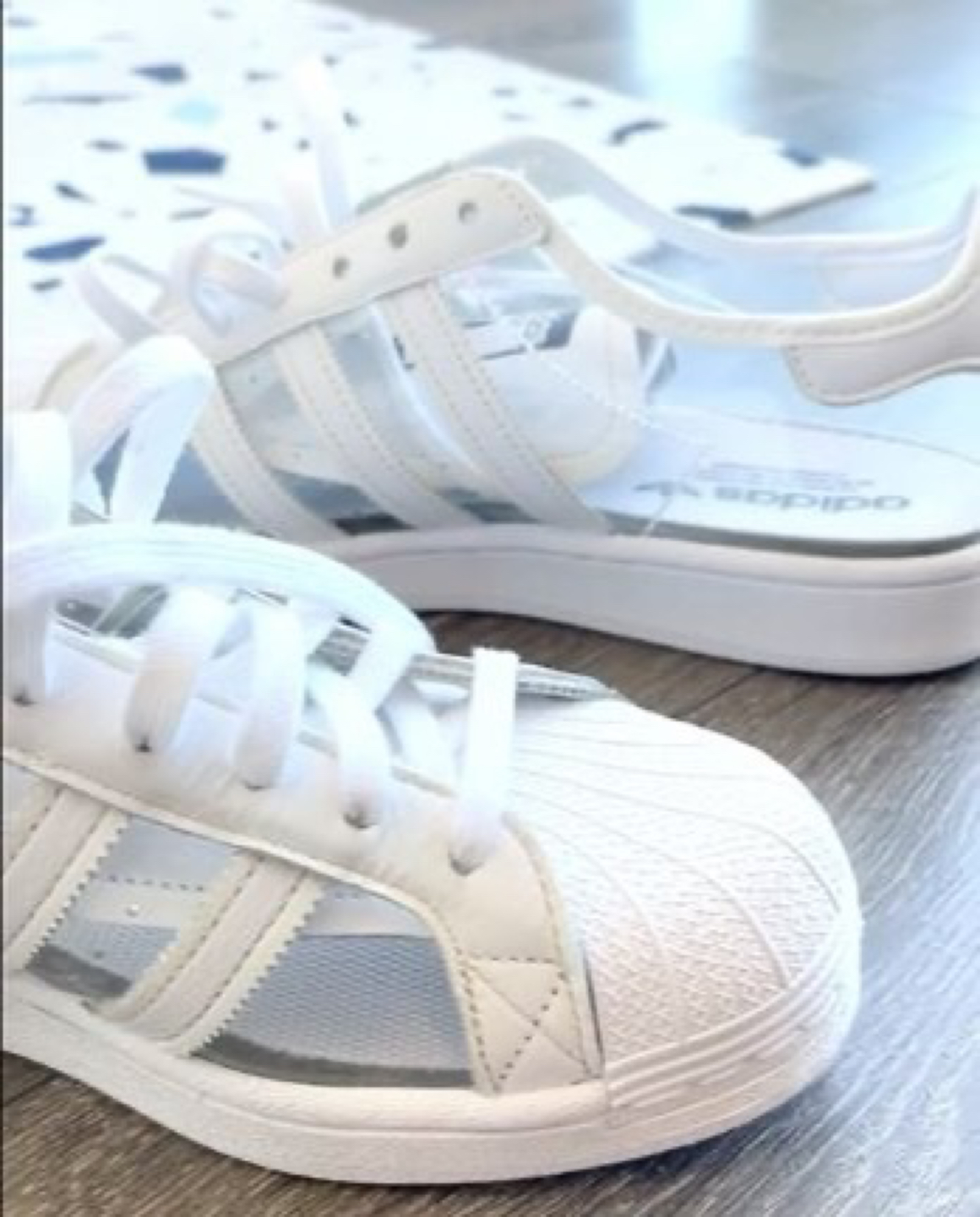 Men • Adidas Originals SUPERSTAR SHOES - Transparent - photo 3