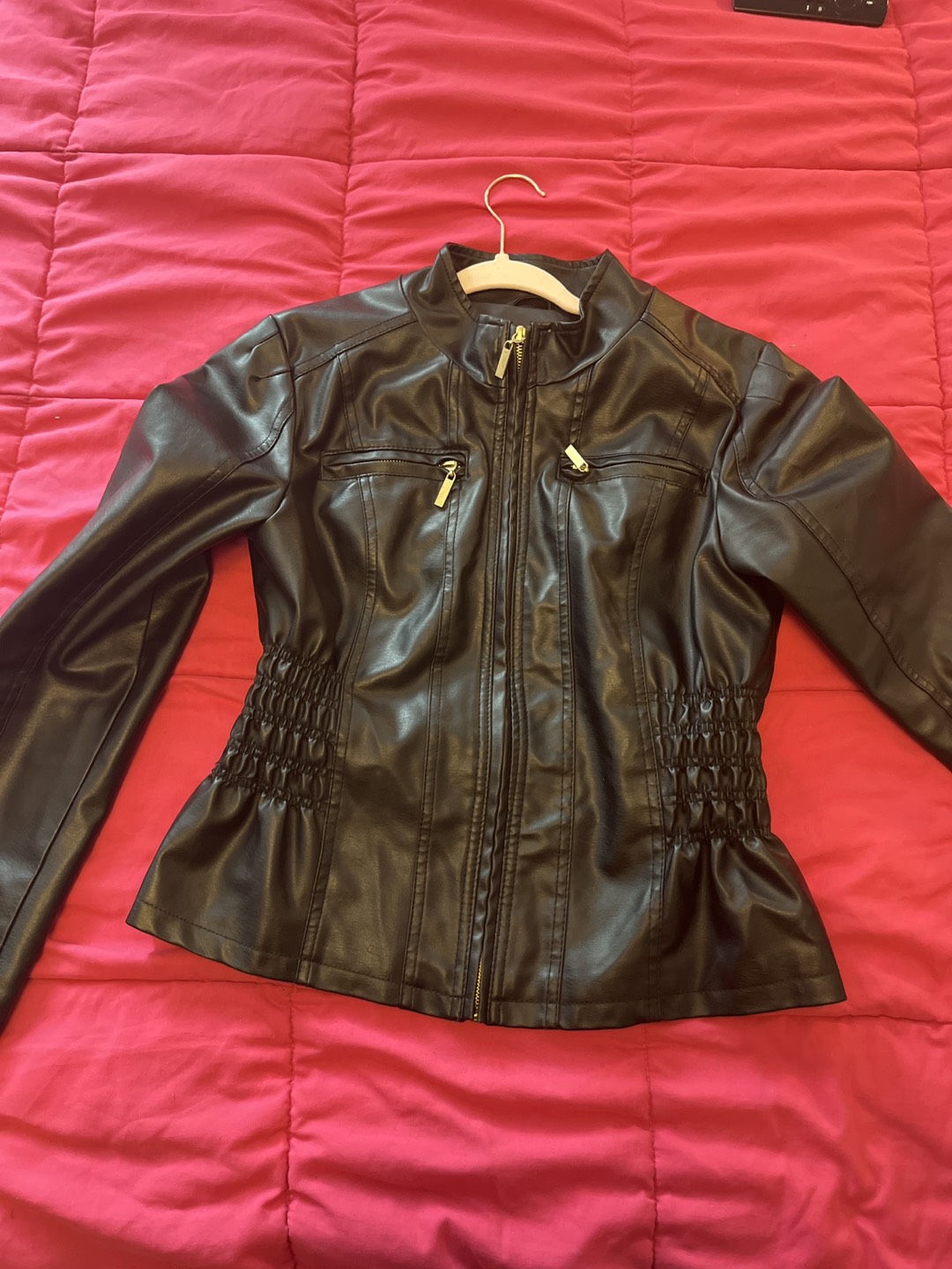 Black leather jacket