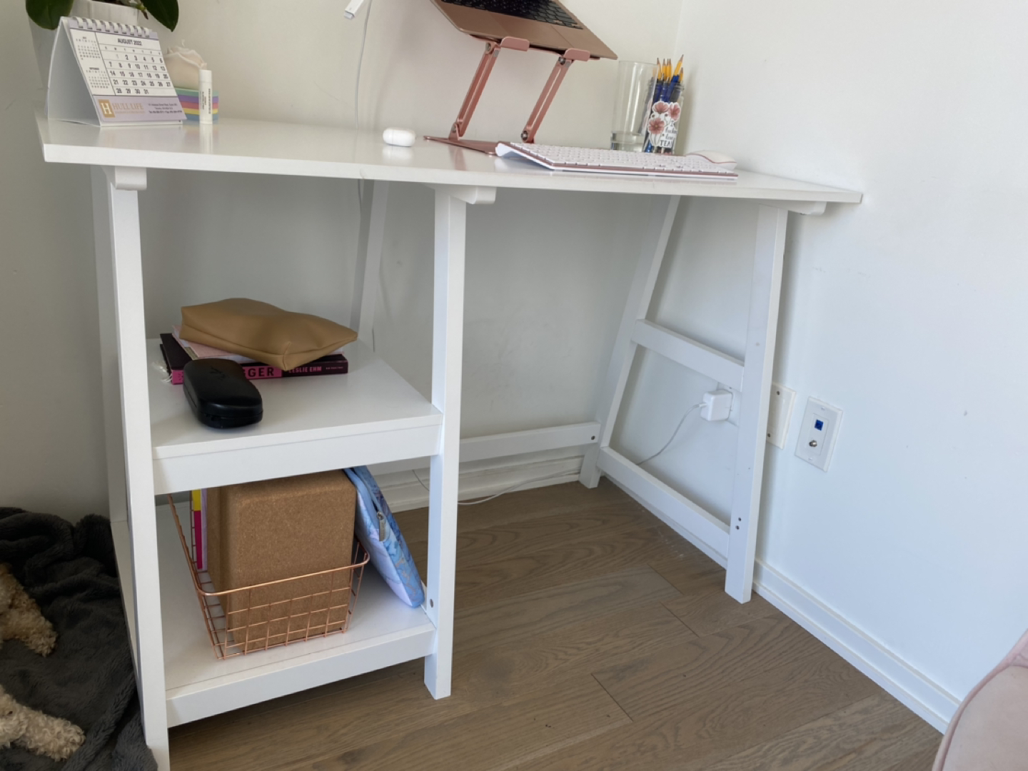 White desk