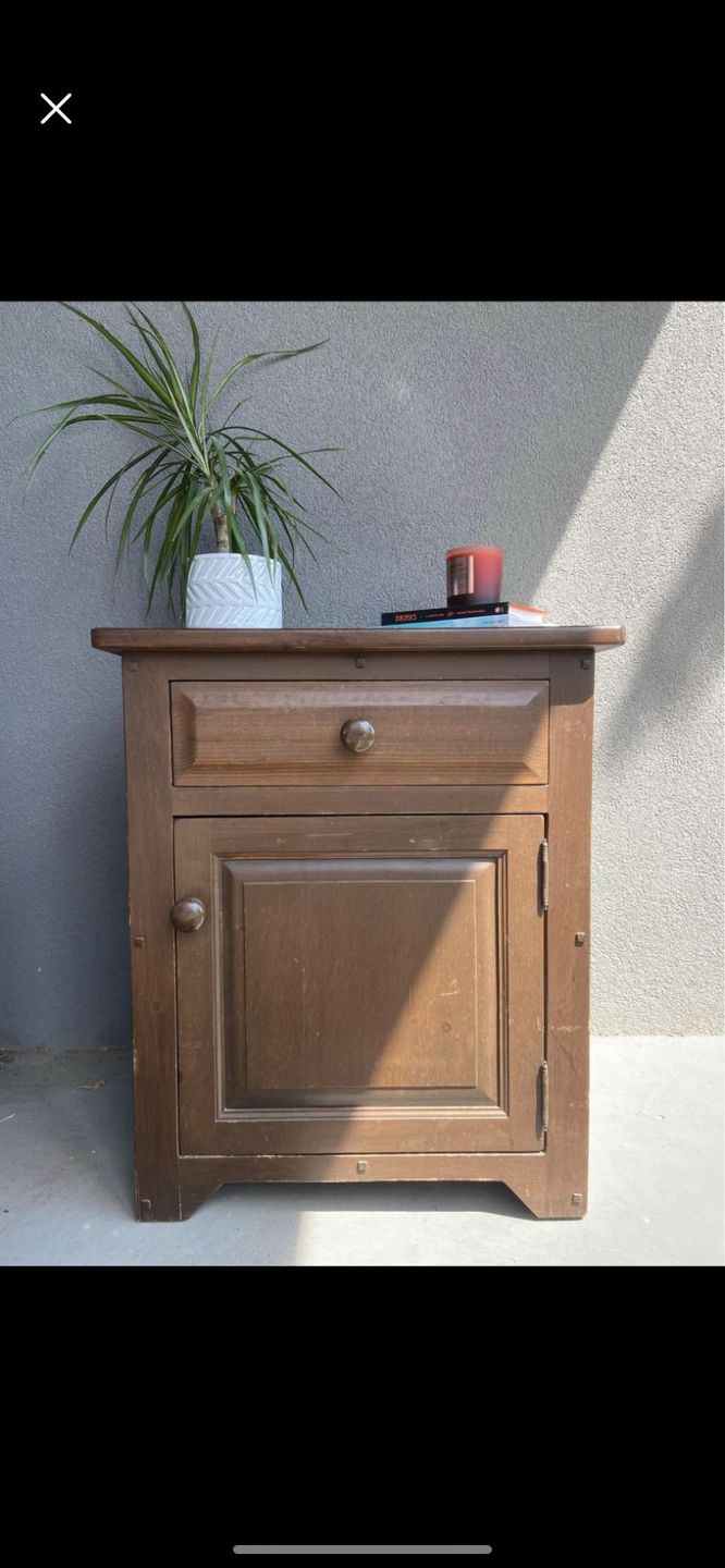 Antique Solid Wood Side Table