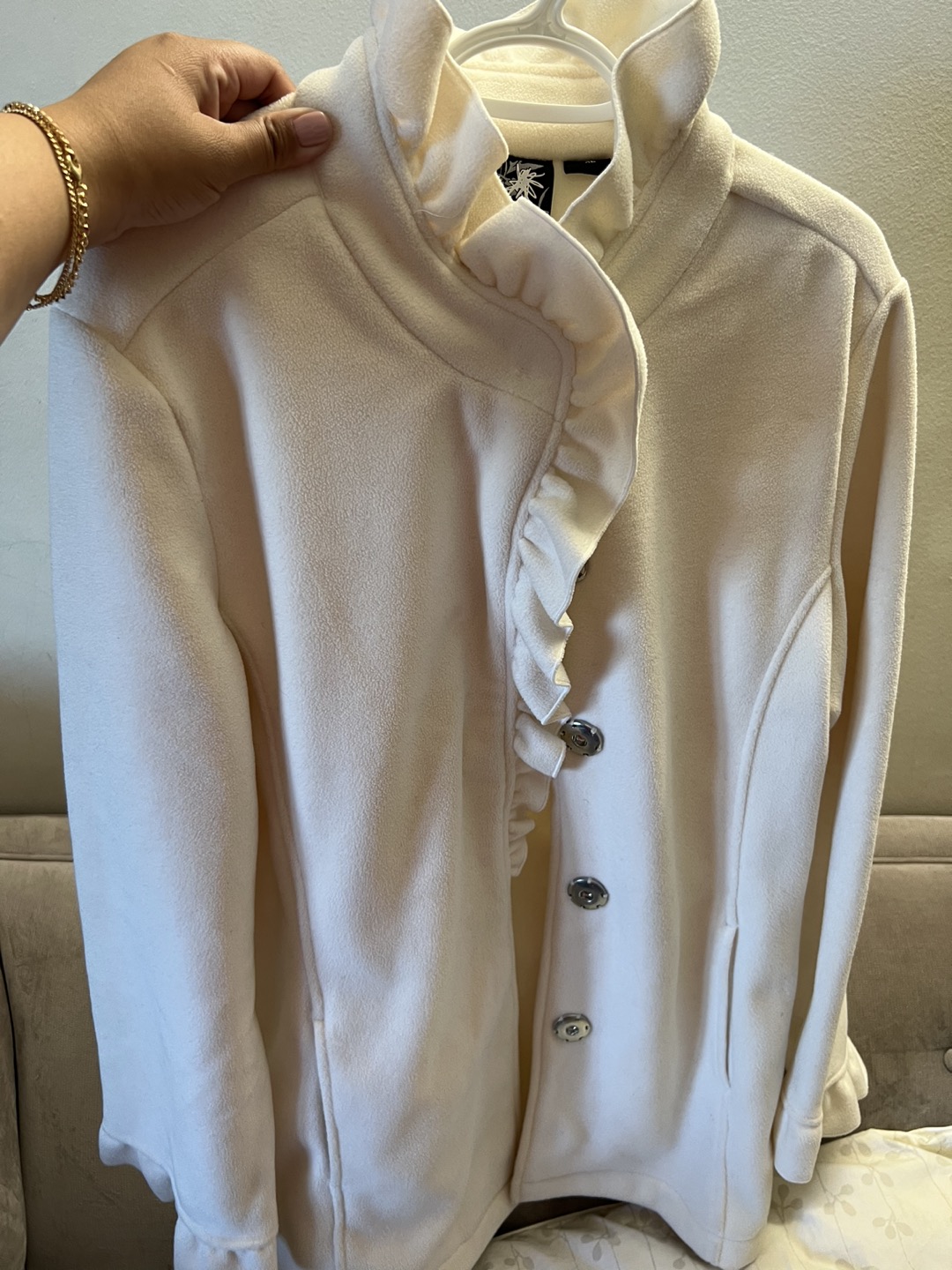 White Fleece Jacket. XL image indicator(2)