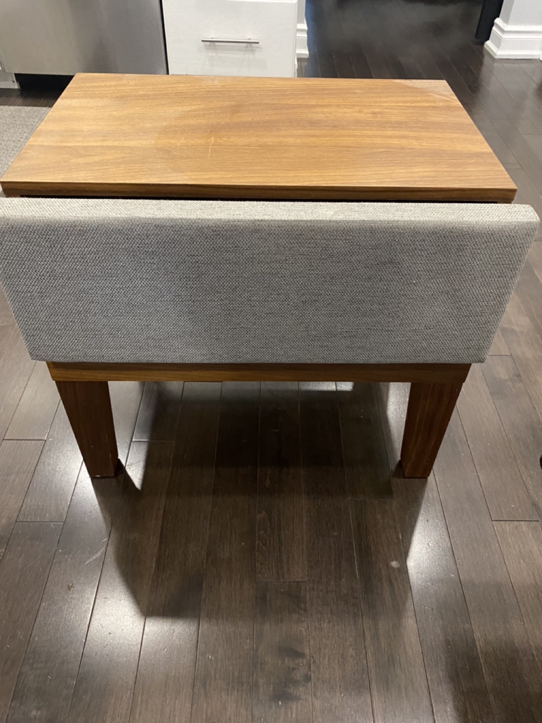 West Elm MCM Solid Oak Side Table