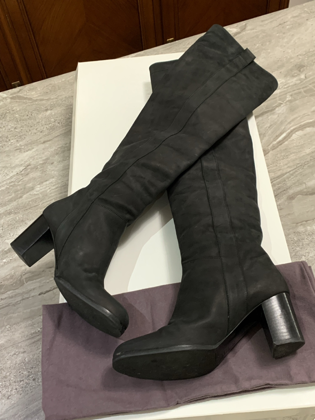 Bruno Frisoni Made in Italy Over the knee Leather boots 6.5 thumbnail