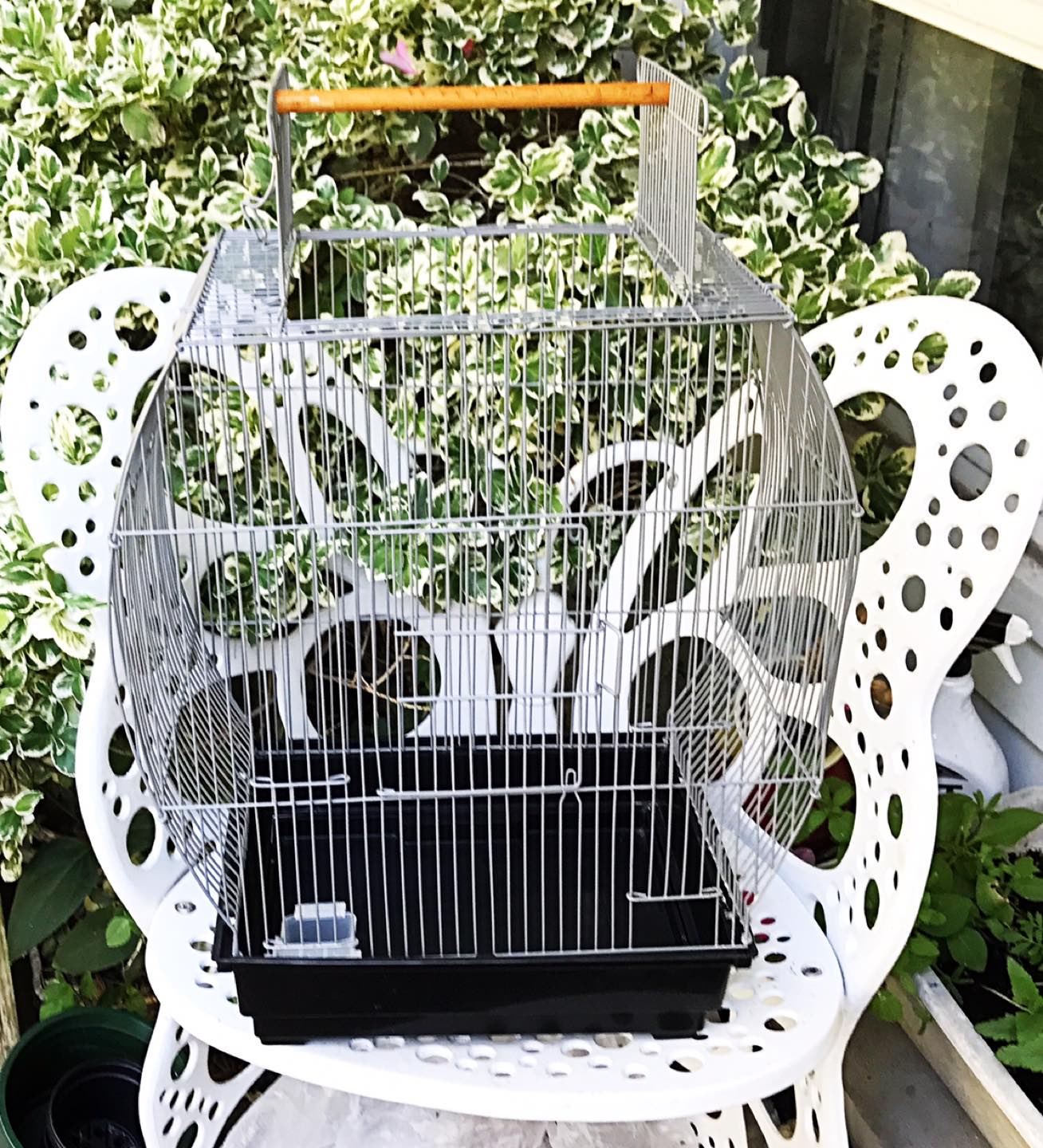 Open Top Small Grey Bird Cage thumbnail