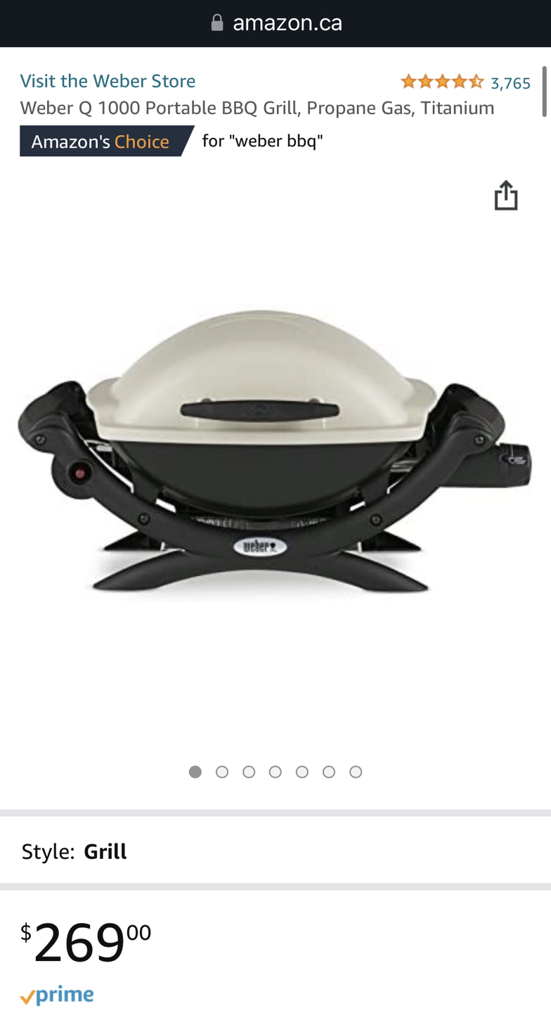 Weber Q1000 portable propane gas grill. Comes with extra burner. - photo 5