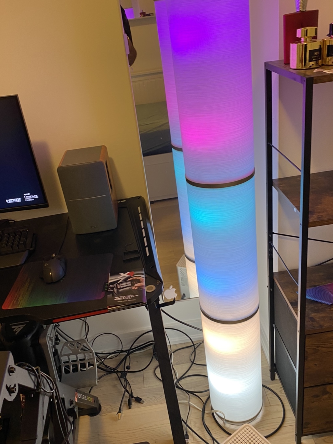 3 lamp stand with Alexa device - photo 2