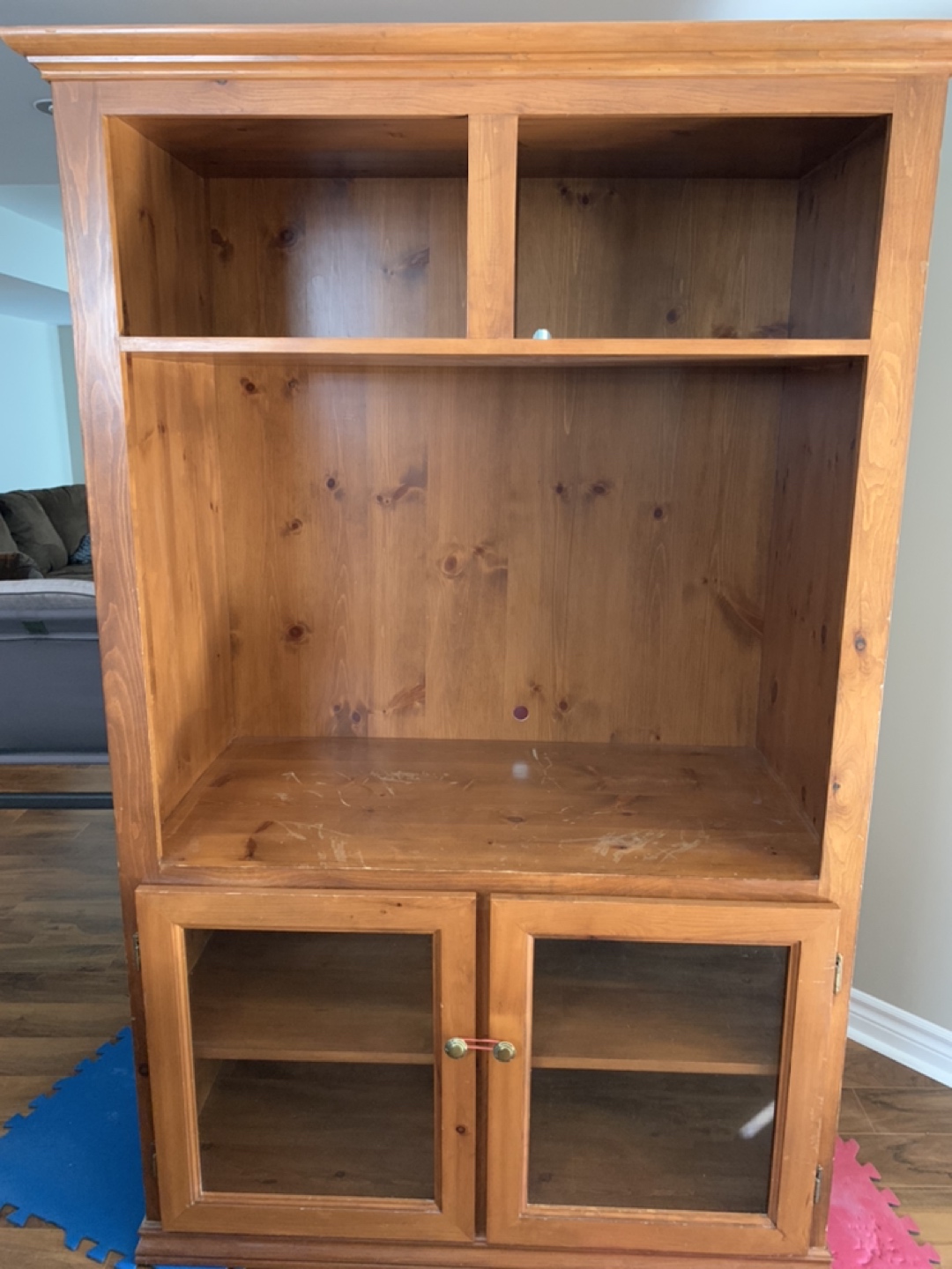 Solid White Pine Entertainment Unit, FREE, Pick Up Only.