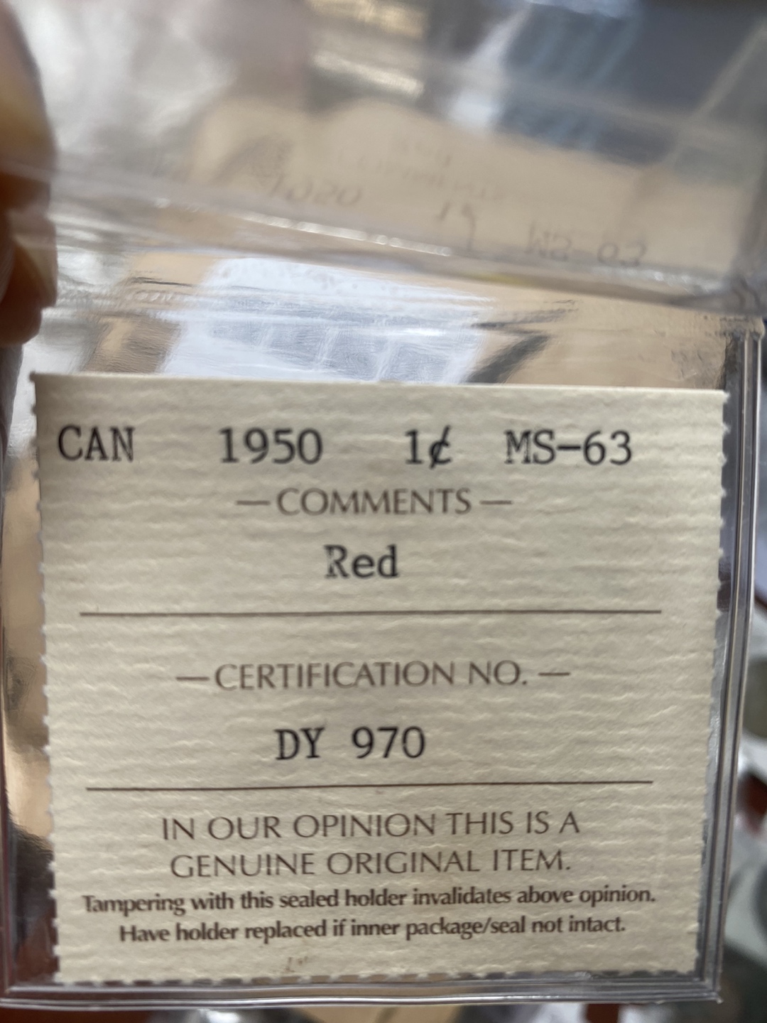 1950 Canada King George VI 1 cent coin graded MS-63🍀 image indicator(2)