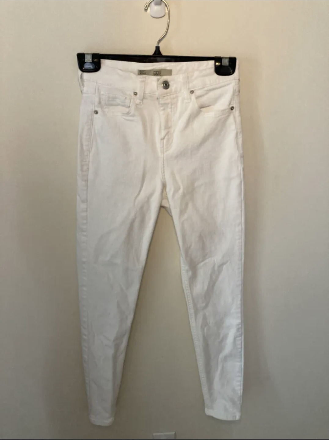 Topshop white stretchy jeans image indicator(2)