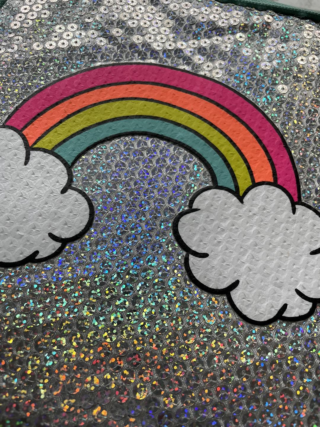 Girls rainbow sparkling lunch bag - photo 5